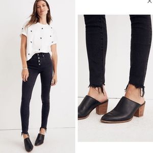 Madewell 9”High Rise Skinny Black Jeans Size 29
